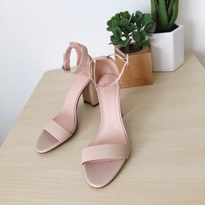 J.CREW Stella heel with ankle strap beige stone